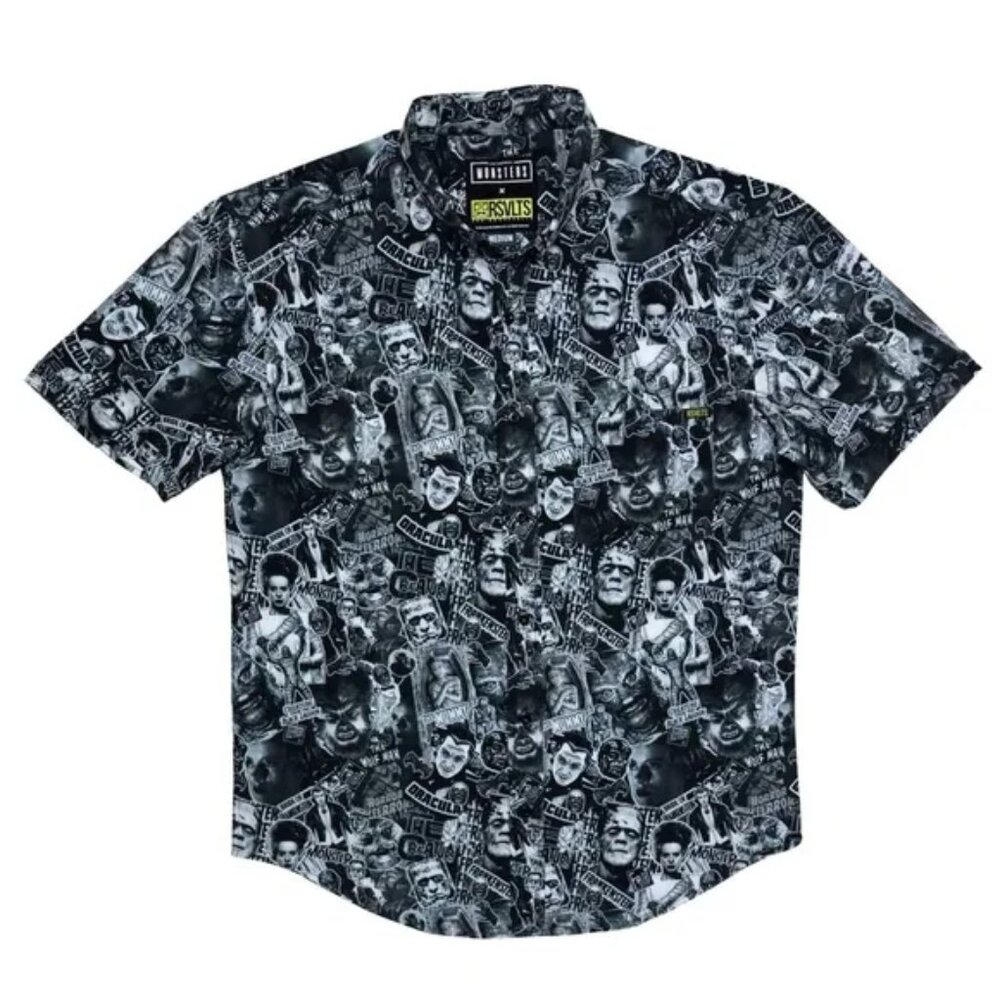 Universal Monsters x RSVLTS Monster Mashup KUNUFLEX Short Sleeve Shirt Small